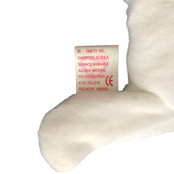 Ty Beanie Babies " Butch" Bull Terrier Puppy Dog Plush 1999 Stuffed - Picture 8 of 9